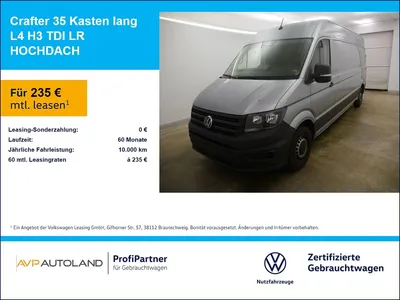VW Volkswagen Crafter 35 Kasten lang L4 H3 TDI LR HOCHDACH im Leasing von Null-Leasing