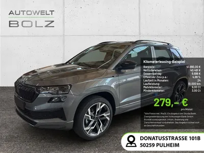 Skoda Skoda Karoq 2.0 TSI Sportline 4x4 NAVI MATRIX-LED AHK im Leasing von Null-Leasing