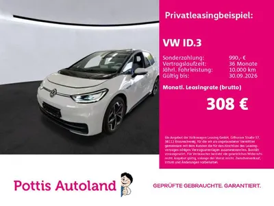 VW Volkswagen ID.3 PRO PERFORMANCE MAX PANO NAVI MATRIX DCC im Leasing von Null-Leasing
