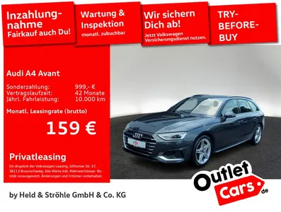 Audi Audi A4 Avant advanced 40TDI 18 LED NAVI PDC SHZ KEYL im Leasing von Null-Leasing