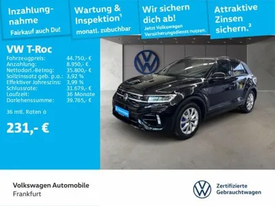 VW Volkswagen T-Roc 2.0 TSI R 4Motion Alu19" IQ.Drive IQ.Light Anschlußgarantie im Auto Abo von LeasingMarkt.de