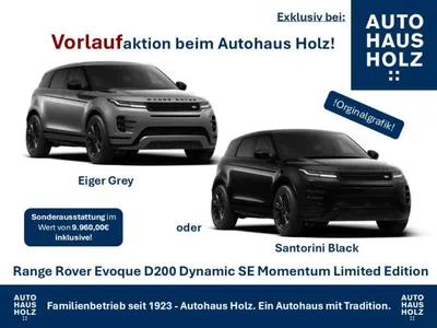 Land Rover Land Rover Range Rover Evoque Sondermodell Momentum Dynamic SE -  20ZOLL SCHWARZ - SCHWARZ PAKET - KOMFORTPAKET - SHZ - FAHRPAKET im Auto Abo von LeasingTime