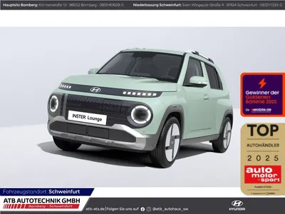 Hyundai Hyundai INSTER MY27 49kWh Lounge Navi Apple CarPlay PDCv im Leasing von Null-Leasing