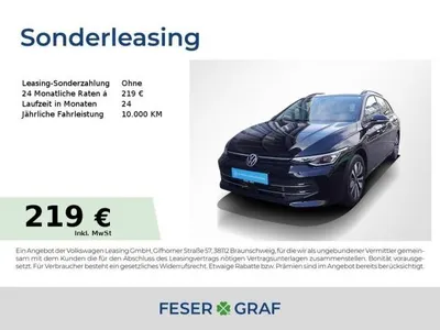 VW Volkswagen Golf 8 Var. 1.5 TSI Goal AHK LED Navi RüKa Sitzh im Auto Abo von LeasingTime