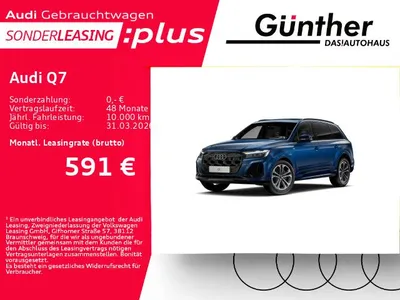 Audi Audi Q7 55 TFSI S LINE+WINTERRÄDER+7 SITZER+LUFTFEDER im Auto Abo von Null-Leasing
