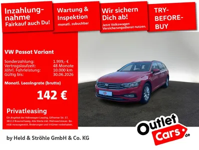 VW Volkswagen Passat Variant Business 2.0 TDI DSG LED NAV KAM im Leasing von Null-Leasing
