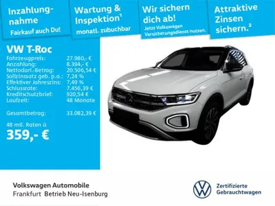 VW Volkswagen T-Roc 1.0 TSI Style Navi Panoramadach Standheizung im Auto Abo von LeasingMarkt.de