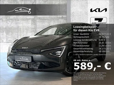 Kia Kia EV6 84 kW/h Earth P1/P2/P5/P6/WP HUD Navi Digita im Leasing von Null-Leasing
