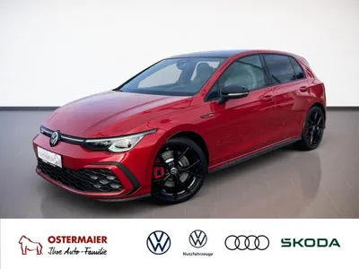 VW Volkswagen Golf VIII GTI BLACK 2.0TSI DSG MATRIX.STDHZG.PANO.AHK.KAMERA.HuD.HARMAN.DCC im Leasing von LeasingMarkt.de