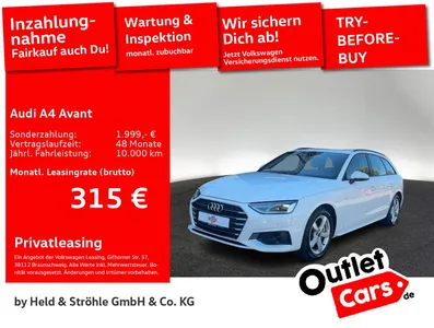 Audi Audi A4 Avant advanced 40 TDI qu AHK NAVI PANO SOUND im Leasing von Null-Leasing