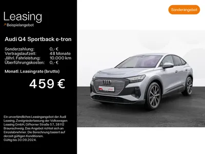 Audi AUDI Q4 Sportback e-tron 45 qu. S line AHK*HuD*Matrix im Auto Abo von Null-Leasing