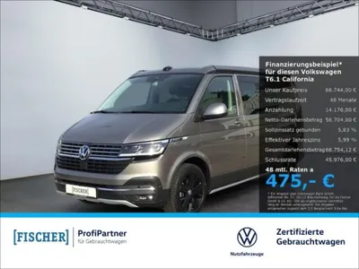 VW Volkswagen T6.1 California Ocean Anschlussgarantie 2.0 TDI DSG Markise StdHZG Navi  LED im Leasing von LeasingMarkt.de