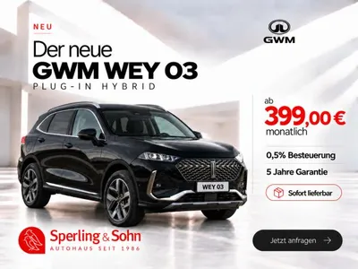 GWM GWM WEY 03 Plug-In Hybrid LUXURY mit Massage- und Winterpaket ❗ ✔️SOFORT LIEFERBAR❗ ✔️ 0,5%-Besteuerung im Leasing von LeasingMarkt.de