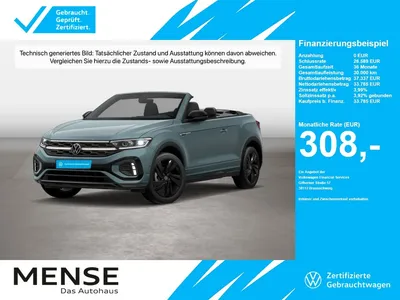 VW Volkswagen T-Roc Cabriolet 1.5 TSI DSG R-line IQ.Light AHK im Leasing von Null-Leasing