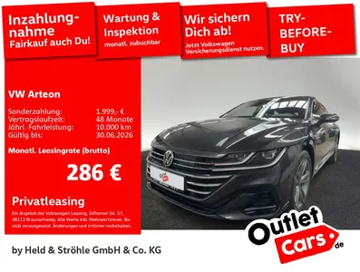 VW Volkswagen Arteon SB R-LINE eHybrid DSG AHK IQ-LED KAM DCC im Leasing von Null-Leasing