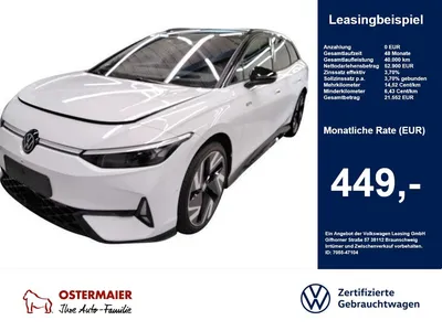 VW Volkswagen ID.7 Tourer GTX 340PS 4M NP.81T ACC.5J-G.WÄRMEPU im Leasing von Null-Leasing