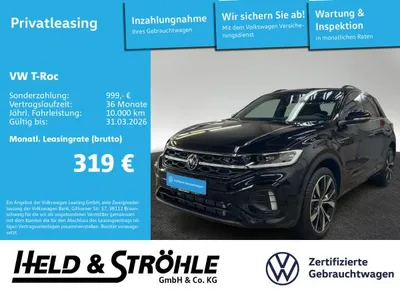 VW Volkswagen T-Roc R-Line Black 2.0 TSI DSG 4M AHK PANO STHZ im Auto Abo von LeasingMarkt.de