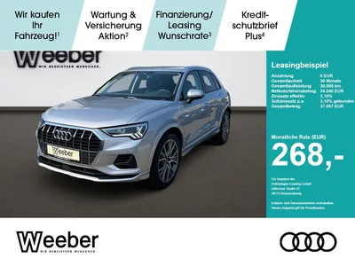 Audi Audi Q3 *AHK*LED*NAVI*20ZOLL*SHZ*KESSY*5J GAR AHK im Leasing von Null-Leasing