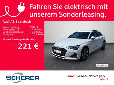 Audi Audi A3 Sportback TFSI e TFSI e 150 kW 130KM El.-Reic im Leasing von Null-Leasing