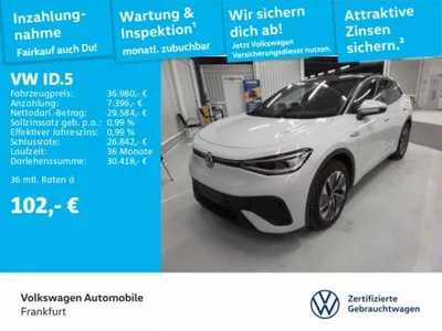 VW Volkswagen ID.5 Pro Performance Navi IQ.Light DAB+ FrontAssist im Auto Abo von LeasingMarkt.de