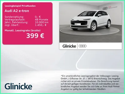 Audi Audi A2 e-tron NEUBESTELLUNG im Leasing von Null-Leasing