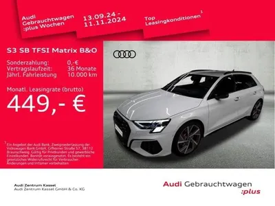 Audi Audi S3 Sportback TFSI Matrix B&O HuD virt Co. Carbon im Auto Abo von LeasingMarkt.de