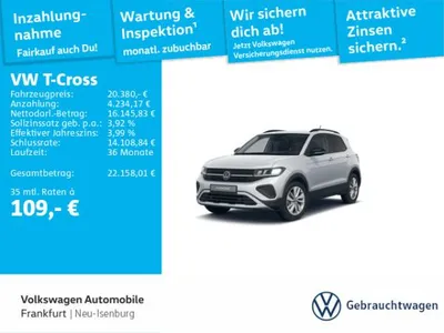 VW Volkswagen T-Cross 1.0 TSI Goal Navi LED Heckleuchten Sitzheizung DAB+ im Leasing von LeasingMarkt.de