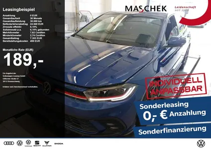 VW Volkswagen Polo GTI 2.0 TSI Matrix ACC Faro18 IQ Drive Sitz im Leasing von Null-Leasing