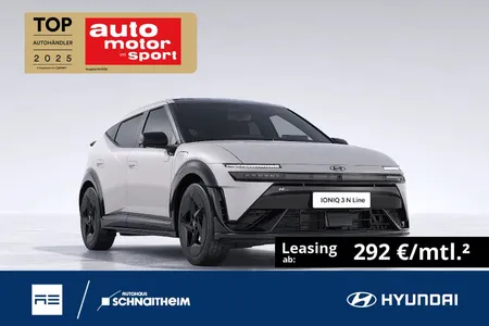 Hyundai Hyundai IONIQ 3 N Line Evo 61 kWh 135PS Technik-P, Pano im Leasing von Null-Leasing