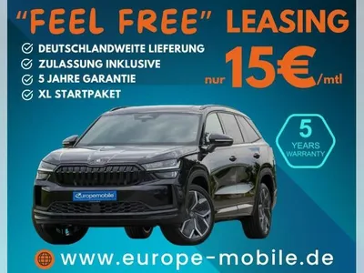 Skoda Skoda Kodiaq 2025 SPORTLINE 2.0 TDI DSG 4x4 142 kW (UVP 67.939€/SOFORT) PANO/MATRIX/NAV/KESSY/AHK/REMOTE/20"/UVM. im Auto Abo von LeasingTime