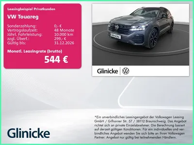 VW Volkswagen Touareg 3.0 TDI R-Line 4M AHK Pano Matrix LM 22" im Leasing von Null-Leasing