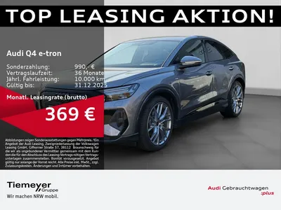 Audi Audi Q4 e-tron Sportback 35 2x S LINE LM21 AHK MATRIX im Auto Abo von Null-Leasing