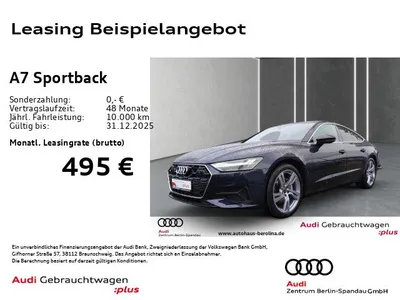 Audi Audi A7 Sportback 45 TDI qu. S tronic *PANO*HuD*AHK* im Auto Abo von Null-Leasing