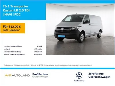VW Volkswagen T6.1 Transporter Kasten LR 2.0 TDI | NAVI | PDC im Auto Abo von LeasingMarkt.de