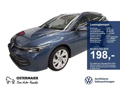 VW Volkswagen Golf VIII Variant STYLE 2.0TDI 150PS DSG ACC.5J- im Leasing von Null-Leasing