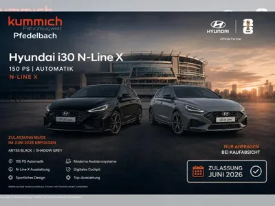 Hyundai Hyundai i30 N Line X VOLLAUSSTATTUNG ZULASSUNG JUNI2026 150PS Automatik im Leasing von LeasingMarkt.de