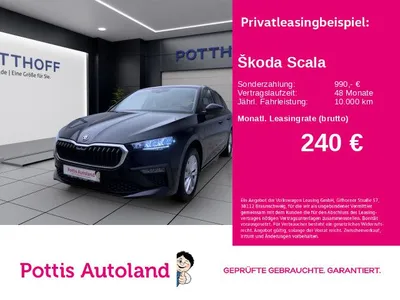 Skoda Skoda Scala 1.0 TSI DSG SELECTION NAVI KAMERA PDC SITZ im Leasing von Null-Leasing