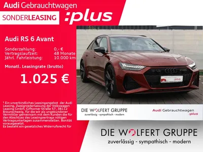 Audi Audi RS 6 Avant RS-SPORTAGA*STANDHZG*PANO*360°*280KMH im Leasing von Null-Leasing
