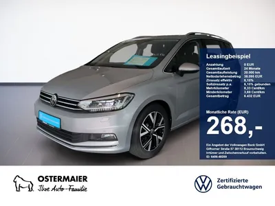 VW Volkswagen Touran HIGHLINE 2.0TDI 150PS DSG ACC.5J-G.AHK.NA im Leasing von Null-Leasing