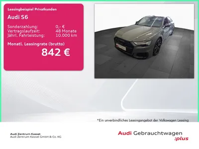 Audi Audi S6 Lim. 3.0 TDI qu. Matrix B&O Pano Massage 360° im Leasing von Null-Leasing