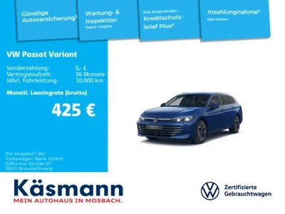 VW Volkswagen Passat Variant Elegance 1.5 eHybrid 272PS AHK HUD KAM im Auto Abo von LeasingMarkt.de