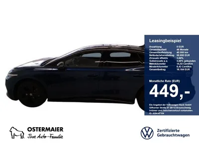 VW Volkswagen ID.7 GTX 340PS 4M NP.81T ACC.5J-G.WÄRMEPUMPE.AHK im Leasing von Null-Leasing
