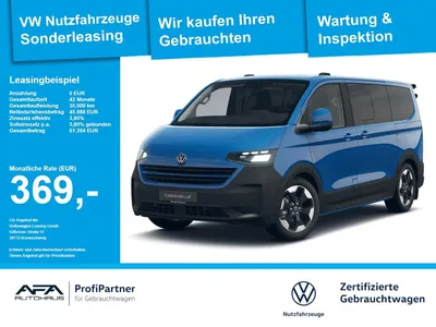 VW Volkswagen T7 e-Caravelle PanAmericana LED*AHK*Navi*RFK im Leasing von Null-Leasing