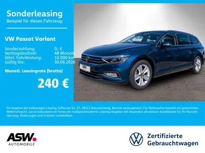 VW Volkswagen Passat Variant Business  2.0TDI DSG Navi Stdhzg im Leasing von Null-Leasing