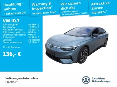 VW Volkswagen ID.7 Pro Navi AHK IQ.Light FrontAssist im Auto Abo von LeasingMarkt.de