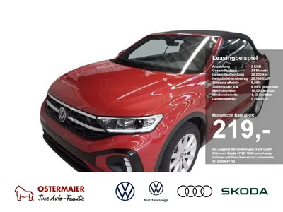 VW Volkswagen T-Roc Cabriolet R-LINE BLACK STYLE 1.5TSI 150PS im Leasing von Null-Leasing