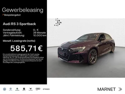Audi Audi RS 3 Sportback 294 kW S tronic*MATRIXLED*SONOS*P im Leasing von Null-Leasing