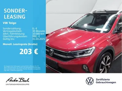 VW Volkswagen Taigo 1.0 TSI DSG Style, Navi, LED-Matrix, App-Connect, Digital Cockpit Pro im Auto Abo von LeasingMarkt.de