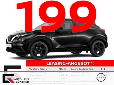 Nissan Nissan Juke TEKNA 114PS Automatik Winter /360°/Carplay im Leasing von Null-Leasing