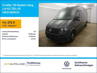 VW Volkswagen Crafter 35 Kasten lang L4 H3 TDI LR HOCHDACH im Leasing von Null-Leasing